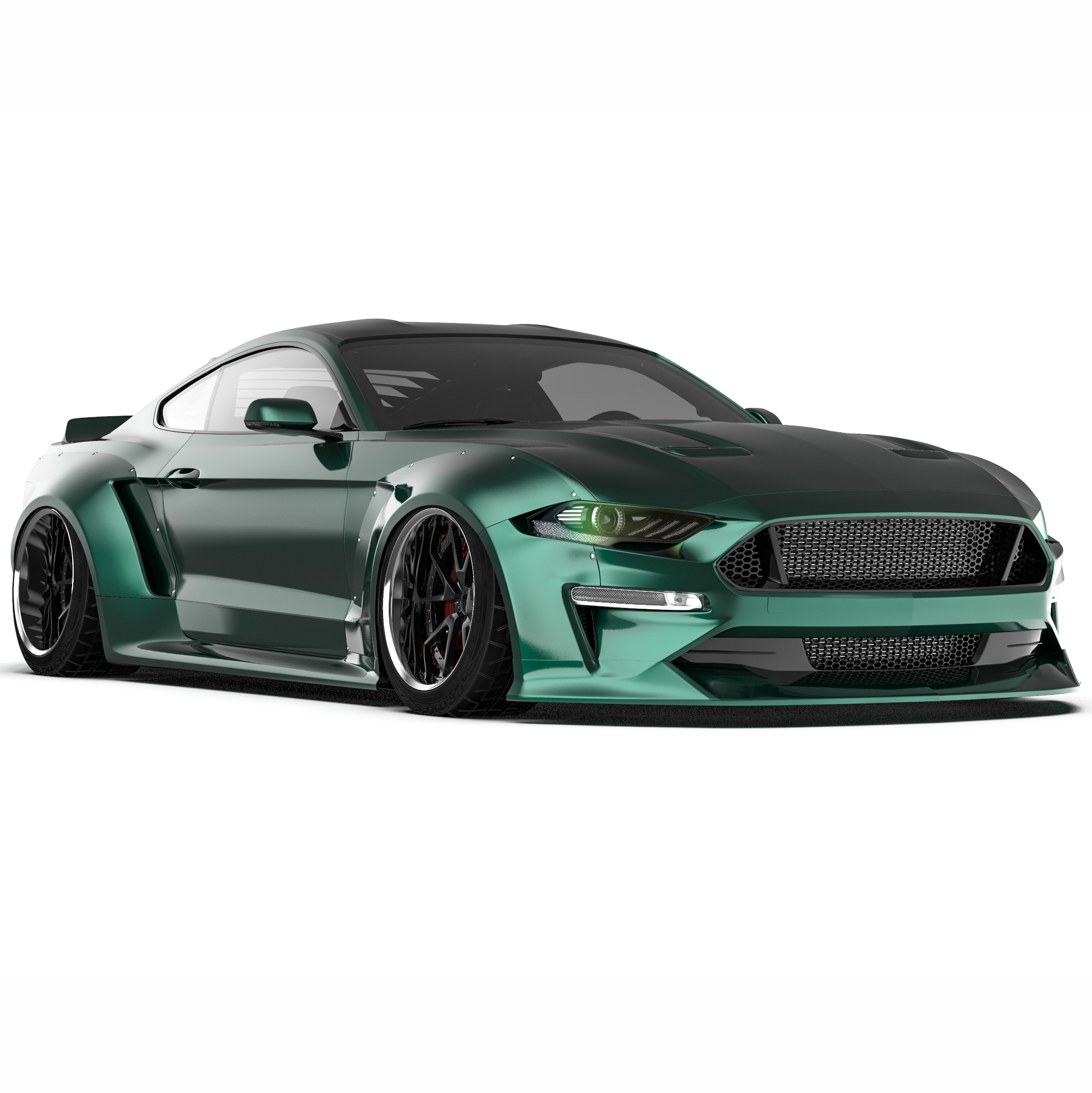 2018-2019 Ford Mustang Clinched Wide Body Kit.